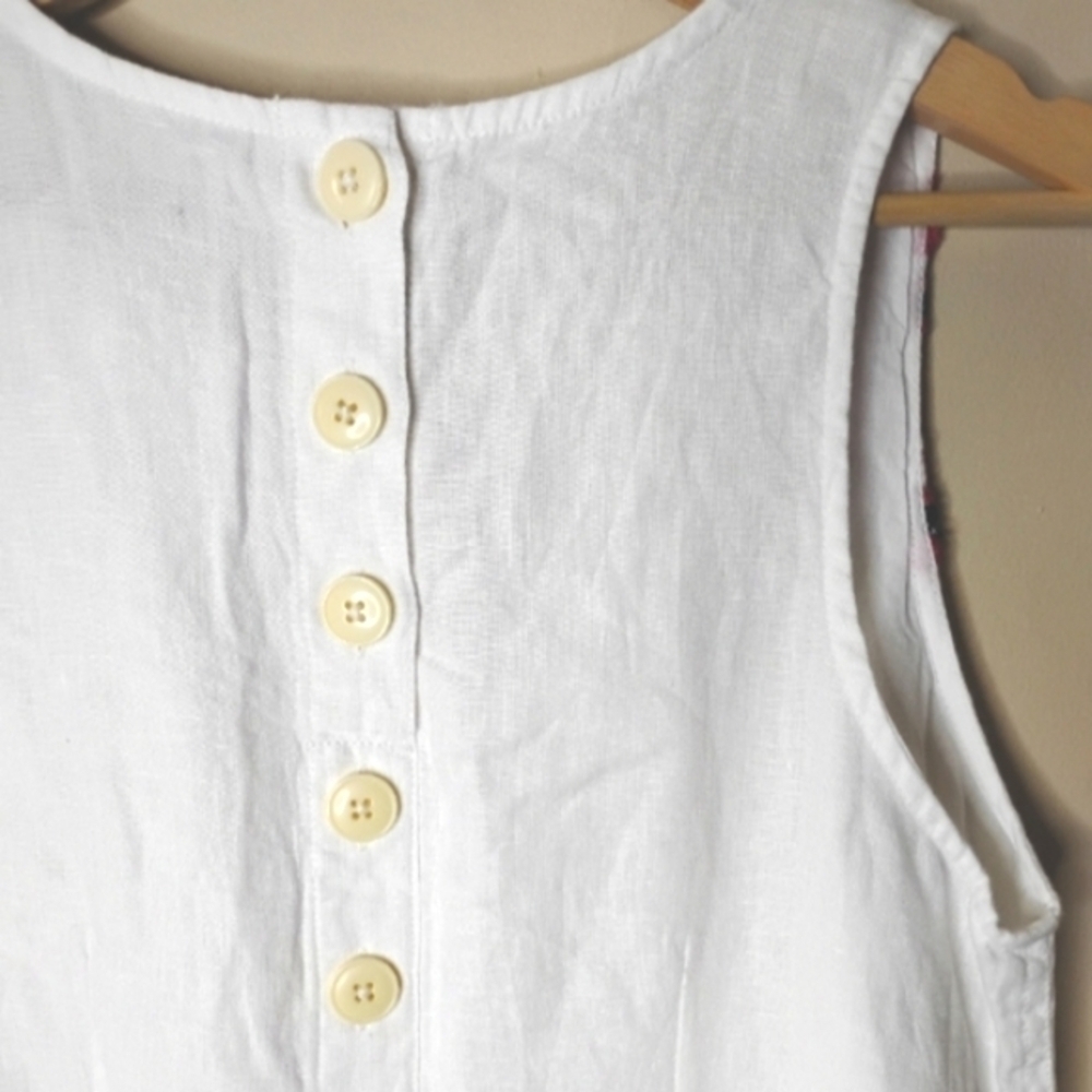J.Crew 100% Linen Embroidered Dress Pockets Size S NWT - Picture 6 of 11